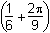 the quantity 1 over 6 plus 2pi over 9.